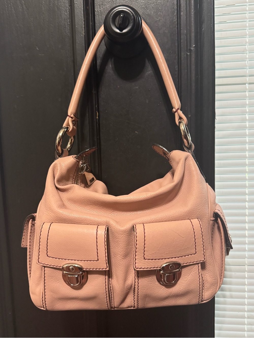 Marc Jacobs Blush Pink Multi pocket Leather Shoulder Bag